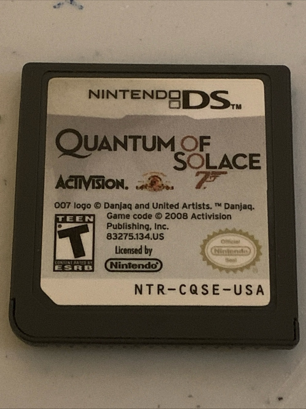 Nintendo DS Quantum of Solace Game Cartridge - Black & White